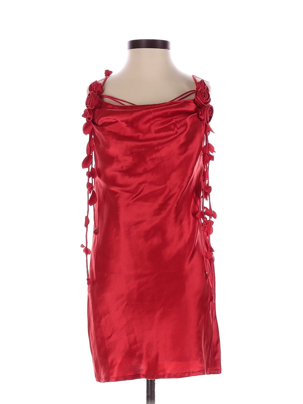 CIAO CC Red Satin Dress with rosettes